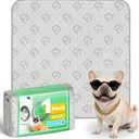 FXW Washable Pee Pads for Dogs, Leak-Proof & Non-Slip, Specifically Designed for Potty Training, 35" Square, Khaki, 1 Pack