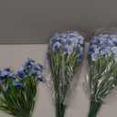 15 Bundles Artificial Flowers UV Resistant Outdoor Plants No Fade Faux Plastic Shrubs Fake Silk Flowers Window Box Garden Porch Home Decoration(Blue)