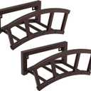 2 Pack Garden Hose Holder Wall Mounted, Outdoor Heavy Duty Metal Water Hose Holder Hanger Holds 125-ft Water Pipe, Sturdy Detachable Hose Storage Organizer Reel Rack for Outside Garden Lawn, Bronze