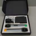 FIFINE UHF Dual Channel Wireless Handheld Microphone, Easytouse Karaoke Wireless Microphone SystemK036