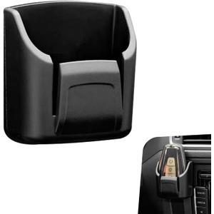 Car Key Fob Holder, Mini Key Card Organizer Box for Dashboard, Self-Adhesive Key Mount Organizers, Interior Storage Holder, Universal Gifts for Most Cars (Black)