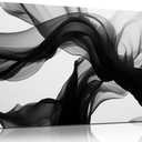 DNIEOTU Abstract Wall Art for Living Room, Black White and Gray Canvas Wall-Decor for Bedroom, Modern Minimalist Picture Prints for Hallway Office, Size 40 x 20 Inches