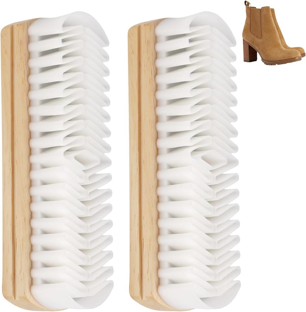 Suede Shoe Brush and Eraser,Rubber Shoe Brush, Shoe Brushs Eraser,Soft Suede Shoes Brushs Cleaner,Suede Cleaning Brush for Shoes,Bags,Jacket,Flocked & Matte Leather(2pcs