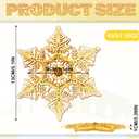 Soulchen 2 Pcs Snowflake Snowboard Stomp Pads 3D Anti Slip Stomp Pads for Snowboarding Cold-Resistant Adhesive Snowboard Practice Mat Enhanced Traction & Control, Provides Extra Grip for Men Women (Gold)