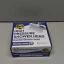 High Pressure Shower Head Anti Clogging Silicone Nozzles 2.5 GPM Removable Restrictor Easy to Clean Adjustable Replacement easy to install with Plumbers Tape 6 inch Brushed Nickel Finish