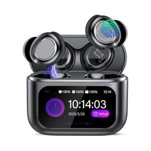 Sleep Earbuds Bluetooth 5.4 in Ear Touch Screen Sleep Headphones, Small Design Mini Sleep Earbuds for Side Sleepers with Sleep Mode, 48H Playtime Sleep Earphones Clear Calls, Carbonblack