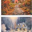 Ceaco - 4 in 1 Multipack - Thomas Kinkade - Seasons - (4) 500 Piece Jigsaw Puzzles
