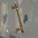 Asidrama 10 Pack 5 Inch(128mm) Brushed Brass Kitchen Cabinet Handles, Gold Cabinet Pulls Kitchen Cabinet Hardware for Cupboard Drawer Pulls (5" Hole Center)