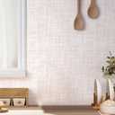 Beige Grasscloth Peel and Stick Wallpaper Texture Contact Paper 17.3"x120" Vintage Wallpaper Removable Waterproof Wall Paper for Room Walls Cabinets Furniture Drawers Desk