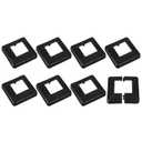 uxcell Post Skirt, 8pcs 60x60mm/2.4"x2.4" Plastic Split Style Post Base Cover Trim Skirt for Fence Stair Handrail Railing Porch,120x120mm/4.7" x4.7(Overall)