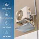 DOITOOL Air Conditioner Drain Pan Portable Ac Drip Tray Water Catcher 17.32 X 15.75 X 1.18 Inches Galvanized Material for Indoor Outdoor Unit Floor Protection