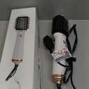 Hair Dryer Brush Blow Dryer Brush in One, 4 in 1 Hair Dryer and Styler Volumizer with Oval Barrel, Professional Salon Hot Air Brush for All Hair Types, Bright White