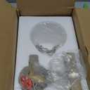 1 Light Modern Bathroom Light Fixtures Over Mirror, Brass Finish Vanity Lights for Bathroom Wall Sconces with Milky White Glass Shades, E26 Socket (Bulbs Not Included)