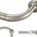 Brushed Nickel Curtain Rod for Windows 16-28", Internal Splicing, Adjustable Room Darkening Curtain Rod with Aluminum Finials and Brackets, Wrap Around Design