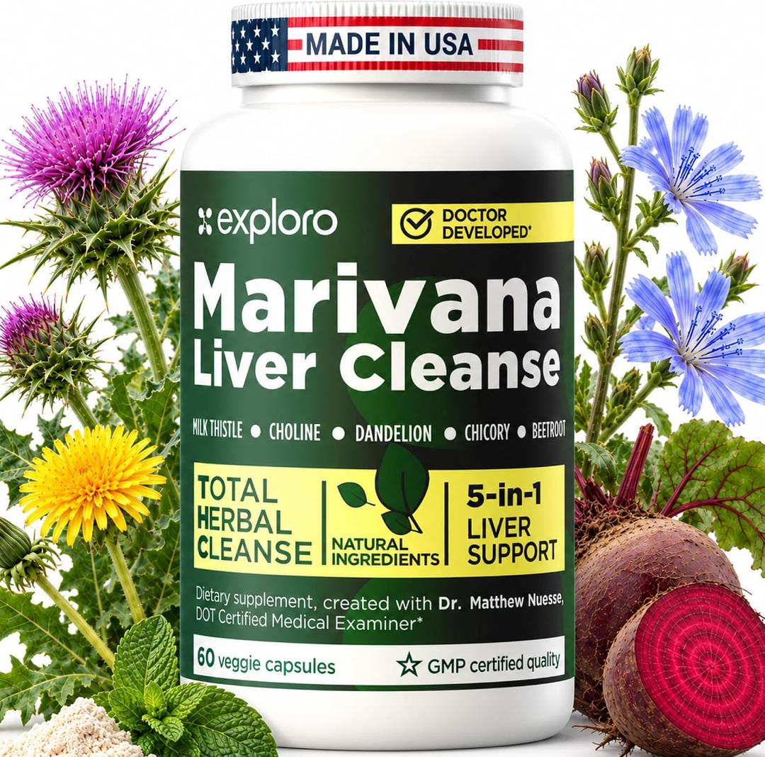 Exploro Liver Cleanse Detox for Heavy Users, Full Body Pills, 60 Count