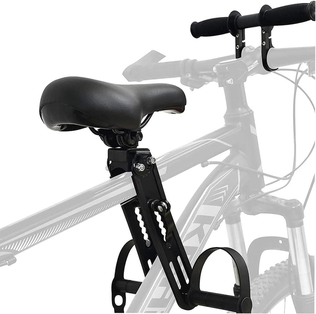 Kids Bike Seat Replacement with Handlebar,Detachable Front Mounted Child Bicycle Seat with Foot Pedals for Children 2~5 Years