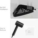 Sotfamily Plastic Shower Caddy Corner (for 90 Only), 2 Pack Adhesive Corner Shower Shelves for Bathroom Organizers and Storage, Black