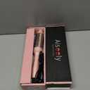 AISEELY Thermal Brush Curling Iron, 1.5 Inch Ceramic Heated Round Brush, Curly and Straight Hair, 6 Temperature Settings, Negative Ion Less Damage, Dual Voltage Hair Tools, Pink