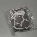 Smiry Round Picnic Tablecloth, Waterproof Elastic Fitted Table Covers for 36" - 44" Tables, Wipeable Flannel Backed Vinyl Tablecloths for Camping, Indoor, Outdoor, Grey & White