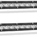 Zmoon 12 Inch LED Light Bar, 144W Spot Flood Combo Beam Light Bar, 8000 lm 6500K White, IP67 Waterproof Offroad Light Bars for Trucks, SUVs, Jeeps, ATVs, Boats, 2-Pack