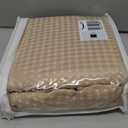 MIYE Pleated Waffle Weave Bed Skirt, Tailored Dust Ruffle 18 Inch Drop Easy Fit, Machine Washable,No Split Corners (Beige, Twin - 18" Drop)