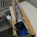 4x10 Ft Non Slip Drainage Floor Mats, PVC Pool Flooring Mat for Deck, Mesh Hollow Drainage Mat, Rubber Drainage Mat Roll for Bathroom Garage Basement Backyard Commercial Kitchen Wet Area (Blue)