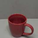 Elanze Designs Reactive Glaze 17 ounce Ceramic Curved Body Mugs Set of 1, Maraschino Red