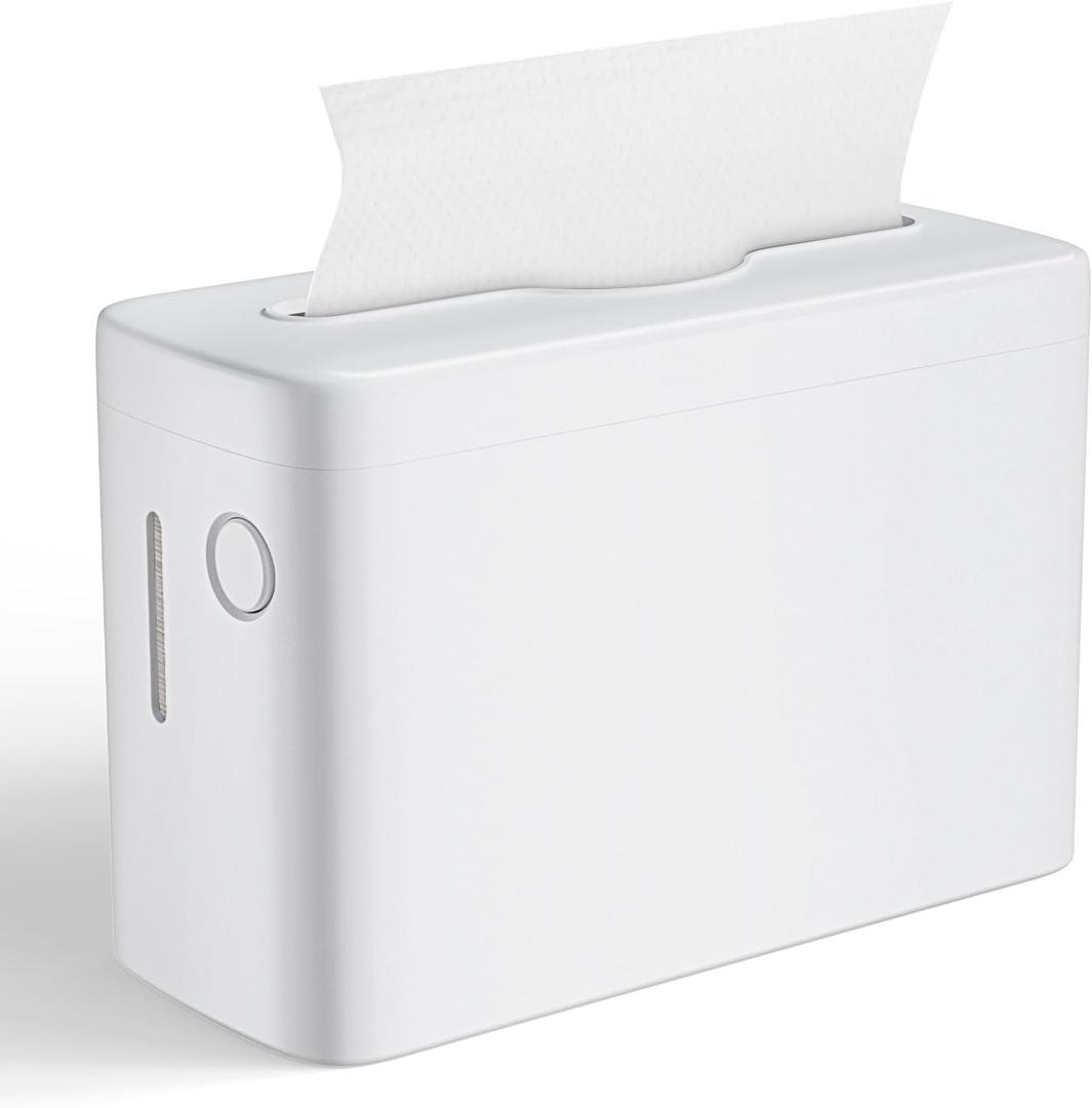 Multifold Paper Towel Dispenser Countertop, Hand Towel Dispenser for Bathroom, Single Sheet Dispensing White