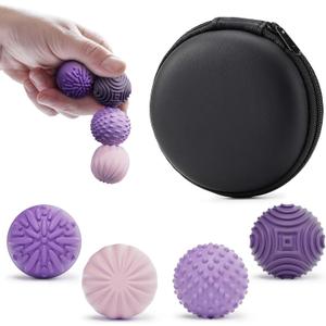 Silicone Magnetic Balls Fidget Toys for Adults & Teens,4PCS Stress Relief Sensory Toys for Autism ADHD Anxiety,Fun Textures Gadgets,Office Desk Toy,Stocking Stuffer for Men Women Teen Gift (Lilac Purple)