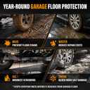 8'6" x 20' Garage Floor Mat, Non-Slip Containment Mat | 610GSM PVC Material, 65 Gal Capacity, Easy Maintenance, 1.2" Raised Edges, Protect the Floor
