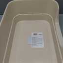 Extra Large Cat Litter Box for Big Cats - High Sides & Low Enter Design, 23.43x16.73x8.46 Inches Spacious Anti-Spill Pet ToiletBeige