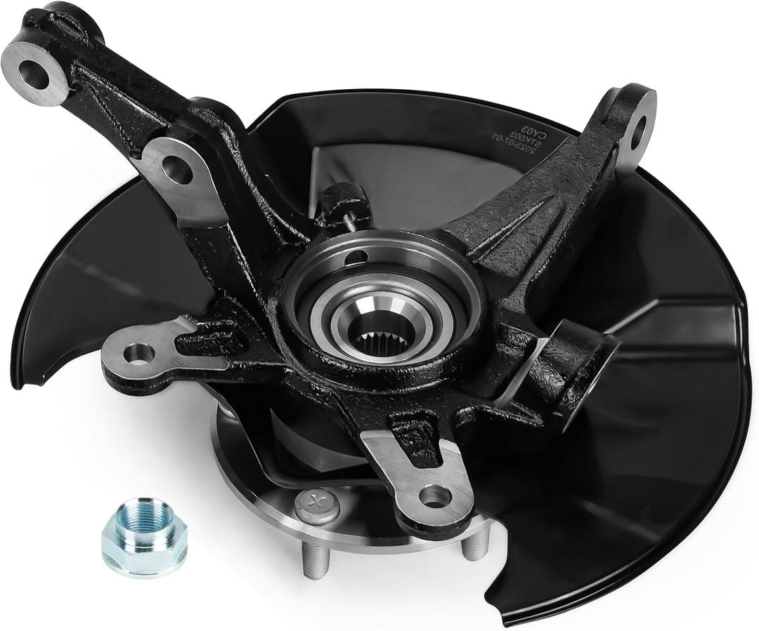 Front Steering Knuckle & Wheel Bearing Hub Assembly for Honda Civic 2006 2007 2008 2009 2010 2011, without Si Model, 698450 698-450 44300SNA952 44300TR0951, Right Passenger Side (Front Right)