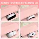Nail Arm Rest for Acrylic Nails with Nail Table Mat, Microfiber Leather Nail Hand Rest Cushion for Nails, Soft Hand Pillow Footstool with Foldable Nail Art Hand Rest Pad for Nail Tech Use (Pink)