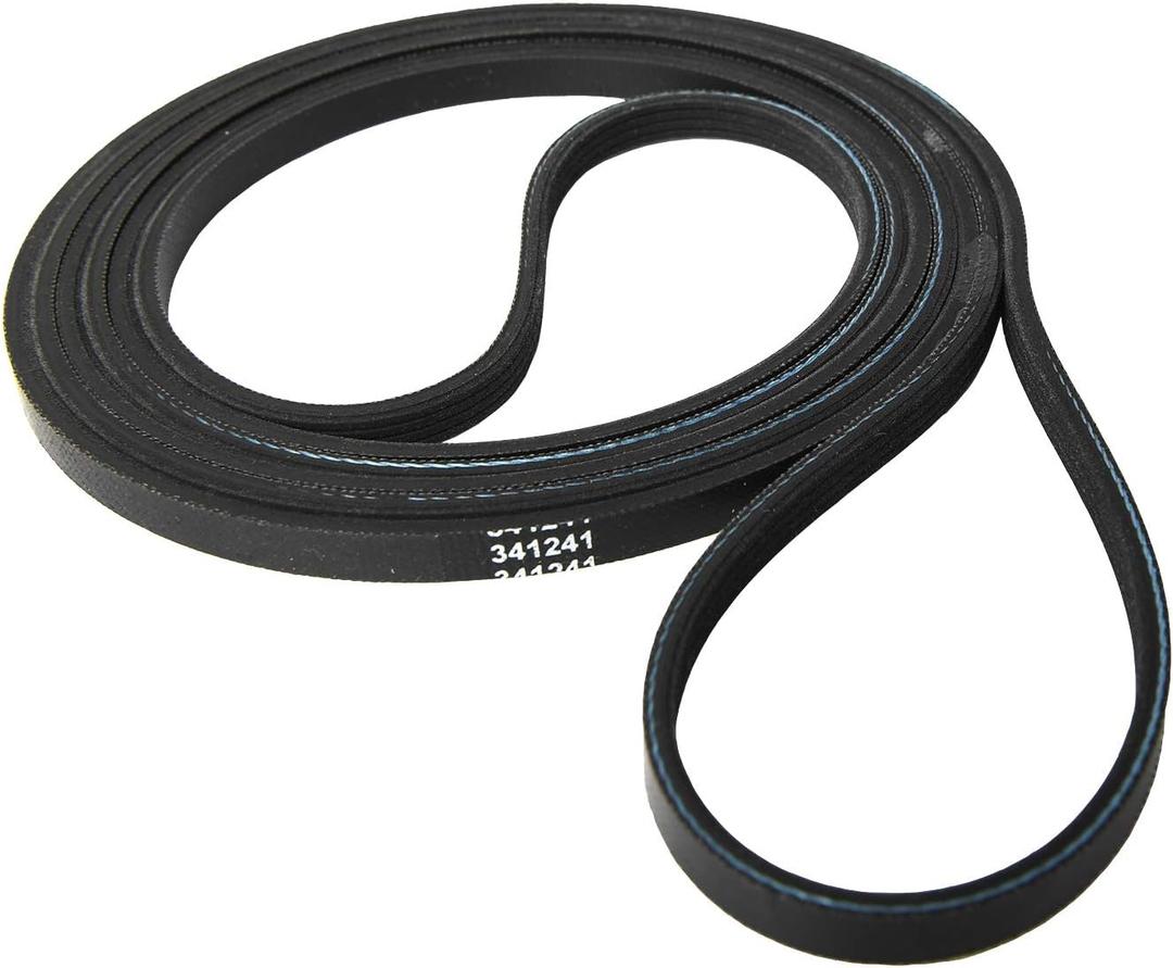 341241 Dryer Drum Belt - Exact fit for Whirlpool & Kenmore Dryer - Replaces: AP2946843, W10127457, FSP341241, 8066065,694088,26000341241 26000349533 31001026 (1 Pack)