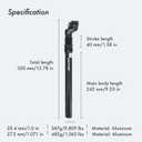 DJC Bike Suspension Seatpost Shock Absorber Damper Rubber Seat Post 25.4 27.2 28.6 30.4 30.9 31.6 mm Lightweight Aluminum (30.4mm(by shim adapter))