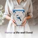 Cremation Urns for Human Ashes Adult Female, Male | Funeral Urn for Ashes for Women, Men | Decorative for Burial, Memorial, Home | Handcrafted Large Size | Delft Style Blue & White