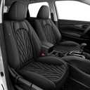 TTX LIGHTING for Nissan Rogue 2014-2020 Seat Covers Custom Fit, Breathable Leather Protector Anti-Slip Fast Install Airbag Compatible 5 Seats (Black)