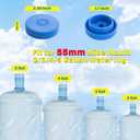 4 x (2 PACK) YEPfomi Reusable 5 Gallon Water Jug Caps, Food Grade Silicone Material 2/3/5 Gallon Water Bottle Caps Jug Lid for Water Dispenser Water Pump (2)
