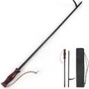 Fire Poker with Blow Poke - 34in 2-in-1 Fireplace Tool with Comfortable Wooden Handle, Durable Poker & Airflow Stick for Fire Pits, Wood Stoves & BBQ