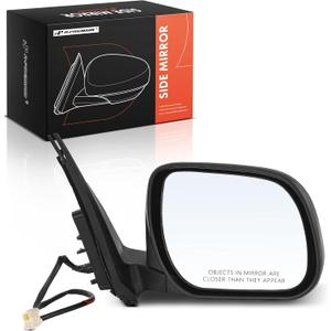 A-Premium Passenger Side Power Door Mirror - Compatible with Toyota RAV4 2009 2010 2011 2012 Japan Built - Non-Heated Folding Black Outside Rear View Mirror