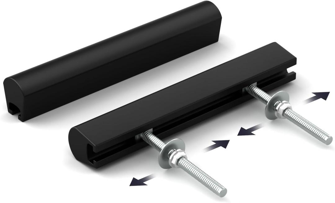 Goldenwarm 5 Pack Adjustable Drawer Pulls Black Cabinet Handles for Kitchen Hardware 1" to 4"(25-102 mm) Hole Distance