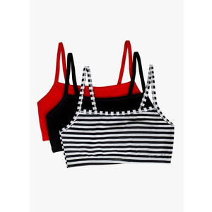 Fruit of the Loom Women's Multi-Pack Spaghetti Strap Cotton Sports Bra