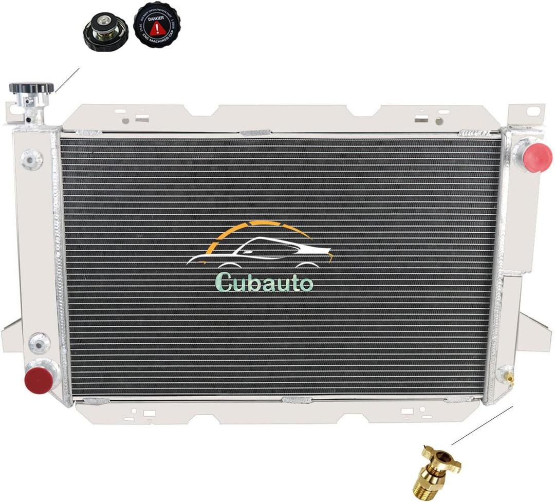 4 Row Radiator for 1985-1997 Ford Bronco F250 F350 F150 F Super Duty F53 V8 5.0L 5.8L 7.5L V8 Pickup Radiators 4 Core Full Aluminum Radiador