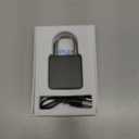 eLinkSmart Fingerprint Gym Locker Lock, Keyless Biometric Padlock, Weatherproof Electronic Digital Bluetooth App Smart Combo Pad Lock for Outdoor Fence Gate School Locker Storage Pool Shed - Black