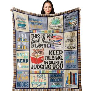 Book Lovers Gifts,Gifts for Book Lovers Women/Reader,Librarian Gifts,Book Reader Gifts,Book Club/Bookworm/Reading Gifts for Book Lover Bookish,Literary Gifts Blanket 60"x50"