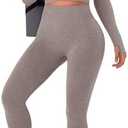 OLCHEE Womens Workout Sets 2 Piece Seamless Yoga Outfits Long Sleeve Zipper Jacket High Waist Leggings Butt Lifting Gym Set L