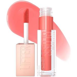 Maybelline New York Lifter Gloss Hydrating Lip Gloss with Hyaluronic Acid, Peach Ring, Sheer Peach, 1 Count