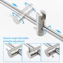 SKOWLL Bathroom Shower Head Slide Bar Wall Mount 26 Inch Shower Slide Bar No Drill, Brushed Nickel Sliding Shower Bar with Adjustable Handheld Shower Head Holder