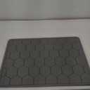 Diatomaceous Earth Stone Bathmat | Eco-Friendly XL Stone Bath Mat 18x24 Inch. Instant Dry Bathroom Mat with Sandpaper & Pads. Multiuse, Kitchen Counter & Stone Dog Bowl Mat, 1 Piece Grey