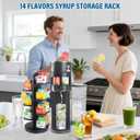 2 x Flavor Pod Holder for Ninja Thirsti Pods, 360 Rotating 14-Flavor Storage Holder for Ninja Thirsty Drink System Pod Organizer for Ninja Thirsty Flavor Pods,Water Flavoring (Black)